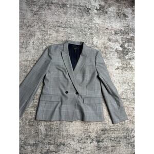 J. Crew NWT Women's Blazer Houndstooth One-Button Black White Sz 14 Classic